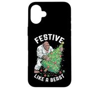 Gorilla Jiu Jitsu Ju Jutsu MMA BJJ Festivo como una Bestia simio Carcasa para iPhone 16 Plus