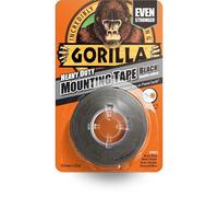 GORILLA TAPE Gorilla Resistente Doble Cara Montaje Cinta 1.5m X 25mm Negro