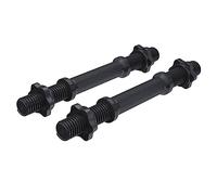 GORILLA SPORTS® Bad Company - Juego de 2 mancuernas (35 cm de largo, 30 mm de diámetro, con 4 cierres de estrella, mango moleteado, cromado, plateado o negro)