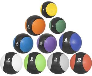 GORILLA SPORTS® Balón medicinal - Individual/Set, 1 kg, 2 kg, 3 kg, 4 kg, 5 kg, 6 kg, 7 kg, 8 kg, 9 kg, 10 kg Pesos, con superficie de agarre, de goma, color a elegir - Slam Ball, pelota de