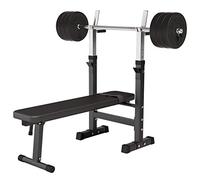 GORILLA SPORTS® - Banco de Pesas con Set de Pesas de Plástico de 38 kg