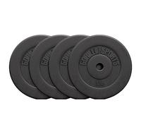 GORILLA SPORTS® Discos Pesas - Set de 30kg (4x7,5kg), Ajustables, Cemento y Plástico, Ø31mm - Juego de Pesas, Gimnasio en Casa, Conjunto, Kit, Weights, Pesa Fitness, Equipamiento, Musculación, Gym