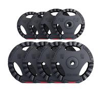 GORILLA SPORTS® Juego de Discos de Pesas Vinilo 27,5 Kg Triple Agarre