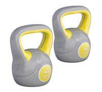 GORILLA SPORTS® Kettlebell - Peso de 2 a 20 kg, Individual/Con, con asa, Sin soporte, Plástico, en colores - Hervidor de pesos, mancuernas de bola, entrenamiento, musculación, fitness