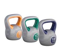 GORILLA SPORTS® Kettlebell - Peso de 2 a 20 kg, Individual/Con, con asa, Sin soporte, Plástico, en colores - Hervidor de pesos, mancuernas de bola, entrenamiento, musculación, fitness