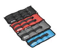 GORILLA SPORTS® Peso de tobillo - Par de 1 kg a 10 kg o conjunto completo, muñeca ajustable, puño de peso, bandas lisas, pulsera de peso, para brazo, ejercicio, correr, caminar, musculación, fitness