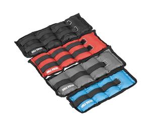 GORILLA SPORTS® Peso de tobillo - Par de 1 kg a 10 kg o conjunto completo, muñeca ajustable, puño de peso, bandas lisas, pulsera de peso, para brazo, ejercicio, correr, caminar, musculación, fitness