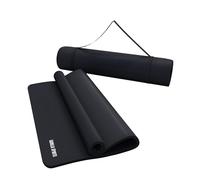 Gorilla Sports Yogamatte In Verschiedenen Farben - Suelo de gimnasio ( 15 mm, 190 x 100, 100 cm, de 180cm, 100-119 cm, 180-200 cm, deluxe, extra ancho, correa, acolchado, anti deslizante, grueso ) , color negro, talla 190 x 100 x 1.5 cm