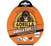 Gorilla Tape - Cinta Americana Negra, 32m x 48mm | Agarre Extrafuerte en Superficies Rugosas e Irregulares | Multiusos y Resistente al Agua