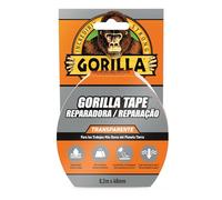 Gorilla Tape - Cinta Americana Transparente, 8,2m x 48mm | Pega Incluso Bajo al Agua | Alta Resistencia y Flexible | No Amarillea a la Intemperie