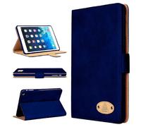 Gorilla Tech - Funda de piel auténtica para iPad todos los modelos/funda protectora inteligente con soporte, color azul marino, iPad Mini 7 (2024))