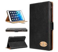 Gorilla Tech - Funda de piel para todos los modelos/funda de piel auténtica de lujo para iPad de Apple, funda protectora inteligente con soporte en embalaje al por menor (negro, iPad Pro 12.9 (2022)