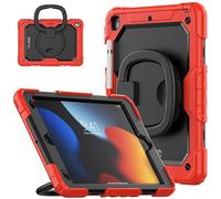 Gorilla Tech Rugged Armor - Funda para iPad 10.2 2020 (8ª generación), protección resistente, soporte integrado y soporte para lápices (rojo)