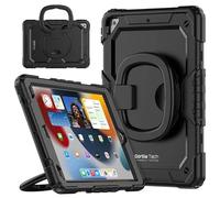 Gorilla Tech Rugged Armor - Funda para iPad 10.2 2020 (8ª generación) | Protección resistente | Soporte integrado y soporte para lápices (negro)
