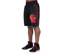 GORILLA WEAR Buffalo Old School - Pantalones cortos, color negro y rojo, Negro -, X-Small