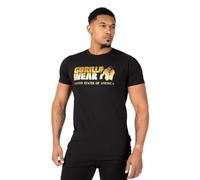 GORILLA WEAR Camiseta clásica Blanca, Color Dorado, M
