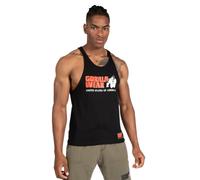 Gorilla Wear Camiseta de Tirantes clásica para Fitness, Color Blanco, para el Culturismo y el Ocio con Logotipo Impreso Ligero y cómodo para un Movimiento óptimo de algodón