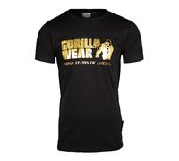 GORILLA WEAR Classic T-Shirt - Black/Gold - XL