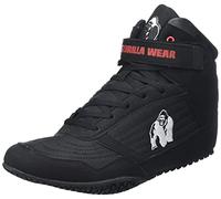 Gorilla Wear - High Tops Black White - Zapatillas de Culturismo y Fitness con Logo Ligero y cómodo, Gimnasio, Deporte, Entrenamiento de Fuerza, poliéster PU, Negro, 42 EU