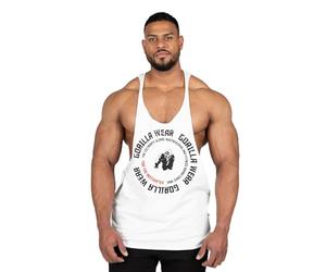Gorilla Wear Melrose Stringer - Camiseta de Tirantes para Hombre con Logotipo y Tirantes Estrechos, Color Negro