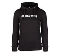 Gorilla Wear - Sudadera Charlotte con Capucha - Negro - Culturismo Deporte Ocio Diario fácil cómodo con Logotipo Impreso de algodón y poliéster óptimo Libertad de Movimiento.