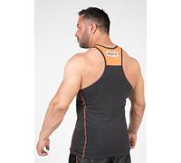 Gorilla Wear Wallace-Camiseta sin Mangas Camisa Cami, Gris/Naranja, XL Hombres