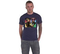 Gorillaz Camiseta Demon Days Band Logo Nue oficial para hombre, color negro, azul marino, XL