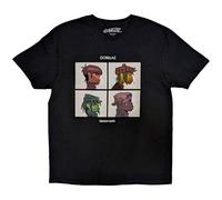 Gorillaz Camiseta Demon Days Band Logo Oficial Hombres Negro, Negro, S