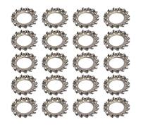 Gorise 20 arandelas dentadas externas M8, arandelas de anillo de bloqueo dentado de acero inoxidable 304, sujetador de bloqueo de tuerca estrella de velocidad rápida