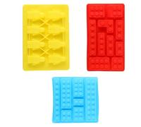 Gorise 3 moldes de silicona para construir chocolate, figuras de robots, moldes de gelatina para decorar pasteles, bandejas de cubitos de hielo, dulces y chocolate.