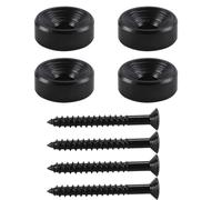 Gorise 4 juegos de tornillos de conexión para cuerpo de mástil de guitarra, tornillos negros para montaje de mástil, casquillos metálicos, pernos y accesorios.