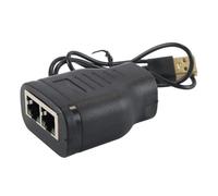 Gorise Adaptador Divisor De Red Gigabit, Divisor Ethernet RJ45 De 1 a 2 De Alta Velocidad De 1000/100 Mbps con Puerto De Alimentación USB para Computadora, Concentrador, Conmutador Y Enrutador