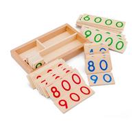 Gorise Ayudas educativas para Las matemáticas Montessori, Sistema De Aprendizaje De Números del 1 al 9000, Ayudas Educativas para La aritmética, Tarjetas Didácticas De Varios Tama?os