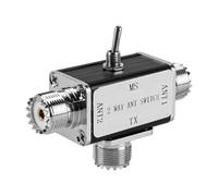 Gorise Conmutador de antena de 100 W, manual de interfaz SO239, conmutador coaxial de antena CB/HAM de 2 canales, divisor de antena