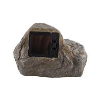 Gorise Escondite de llaves exterior de piedra artificial con luces y compartimento secreto. Estatua decorativa para jardín o patio. Oculte su llave de repuesto en la piedra.