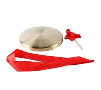 Gorise Gong chino de 22 cm con mazo. Instrumento de percusión tradicional para orquesta, iglesia, ópera, platillos hechos a mano con cuerda de algodón, latón engrosado, sonoro.