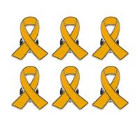 Gorise Juego De 6 Broches De Solapa Con Cinta De Esmalte Amarillo: Broches De Paz Y Esperanza, Que Apoyan La ConcienciacióN Sobre El CáNcer De Mama, Un Elegante Regalo De JoyeríA