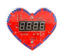 Gorise Kit De Reloj De Soldadura Electrónico Digital Intermitente De 4 Bits Con Forma De Corazón, Tablero De Aprendizaje Para Práctica De Soldadura, Kit De Bricolaje Para Proyecto Escolar