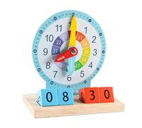 Gorise Reloj de aprendizaje Juego de aprendizaje del tiempo Modelo de reloj didáctico y demostrativo Recurso didáctico educativo para el hogar, la escuela y la formación