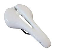 GORIX Bicicleta Sillín Asiento Cómodo Almohadón con Carril Montaña Camino Bicicleta para Hombres y Mujer(GX-C19)(Todo Blanco)