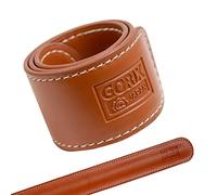 GORIX Bicicleta Tobillo Pierna Pantalones Correa Correa Cuero Clip Protector Marrón Ciclismo Bicicleta (GX-SUSOROLL)