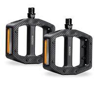 GORIX Pedales planos reflectores anchos antideslizantes de resina para bicicletas de montaña (GX-MP709)