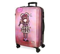 Gorjuss Frida Maleta mediana, Rosa, Rígida, 4 Ruedas dobles | 64L, 45x67x26 cms, ABS, Cierre TSA, 3,86 kgs