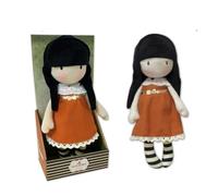 Gorjuss Muñeca de Trapo Original 30 cm - Muñeca de Tela Coleccionable Santoro London - Regalo Infantil, Decoración y Colección (Naranja)