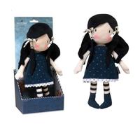 Gorjuss Muñeca de Trapo Original 30 cm - Muñeca de Tela Coleccionable Santoro London - Regalo Infantil, Decoración y Colección (Azul)