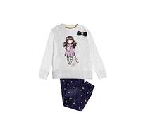 GORJUSS Santoro - Pijama Manga Larga para Niñas - Estampado Catch a Falling Star - Tejido Suave al Tacto - Pantalón con Cinturilla Ajustable - Gris Jaspe, Talla 4, Algodón