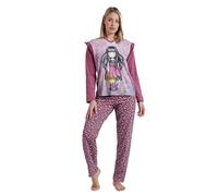 GORJUSS Santoro Pijama Mujer Invierno Flying The Nest de Algodón - Pantalón Pijama Mujer Cinturilla Ajustable - Pijama Algodón Mujer Suave y Cálido co