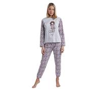 GORJUSS Santoro Pijama Mujer Invierno Ruby Wild de Algodón - Pantalón Pijama Mujer Cinturilla Ajustable con Goma - Pijama Algodón Mujer Suave con CU