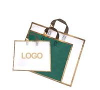 gorm 100 bolsas de plástico personalizadas con logotipo impreso de bolsa de mensajería con logotipo de impresión de bolsas de plástico personalizadas (blanco, 50 x 45 cm, parte inferior de 11 cm)