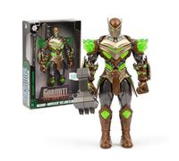 Gormiti - Figura de 27 cm de Rockard con su Arma Martillo Sísmico, Gormiti de la Nueva Era, Armadura de Quitar y Poner, Brillantes con Acabados Metálicos, 9 Puntos de Articulación, Famosa (GRV06100)